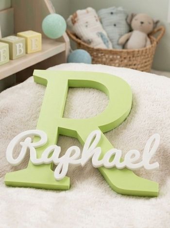 Lettre déco enfant XL - Raphaël - Décoration chambre bébé 
 