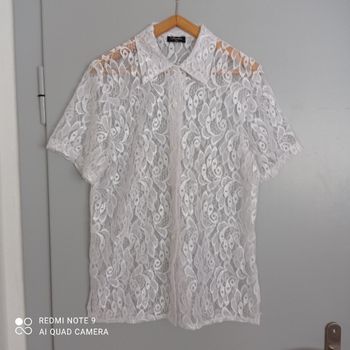 Chemise dentelle blanche t42/44