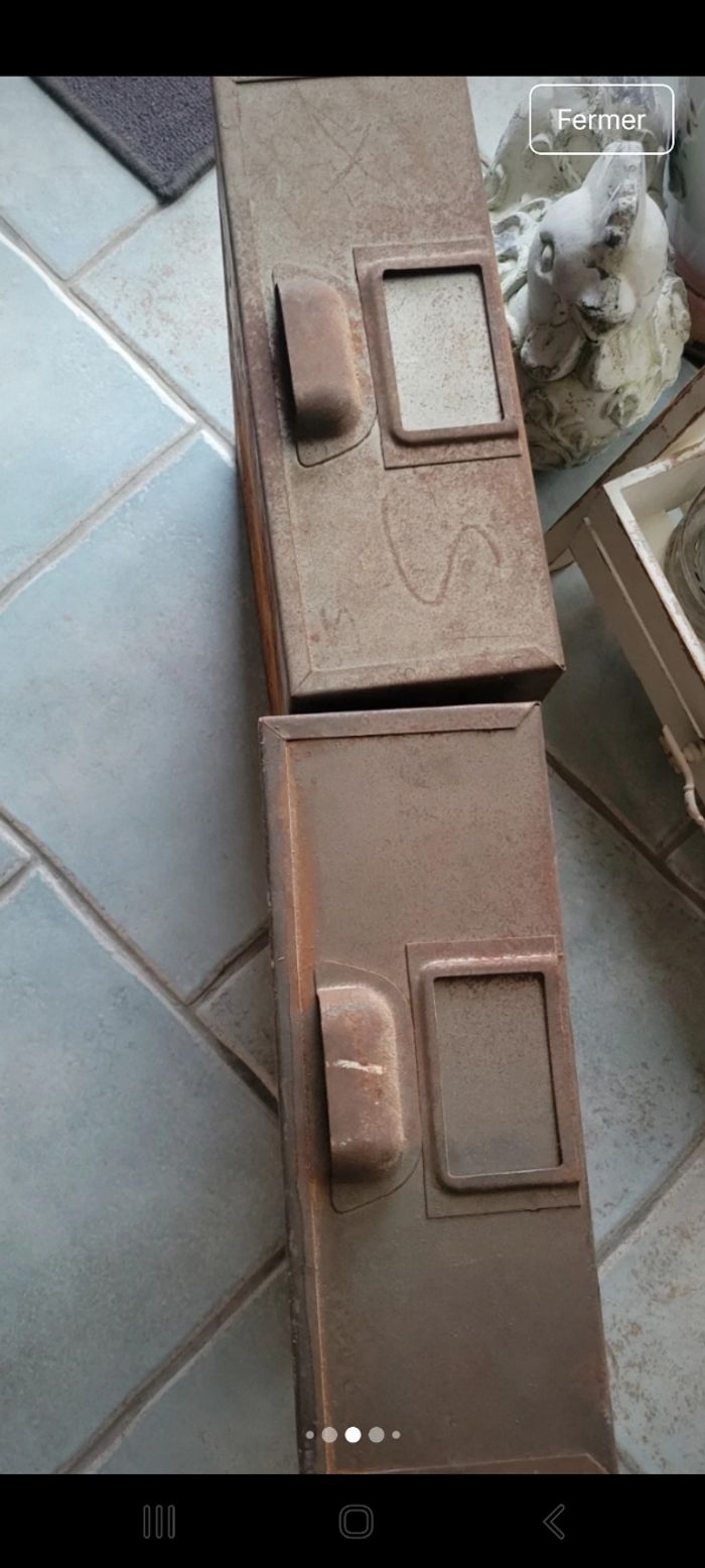 2  casiers anciens métal rouillé - photo numéro 5