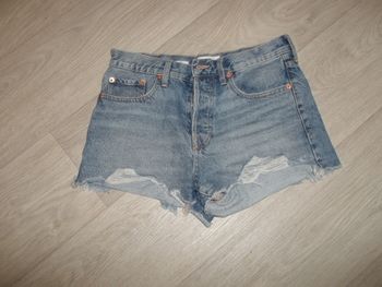 Short MNG MANGO jean bleu destroy déchirures 36/38 TBE