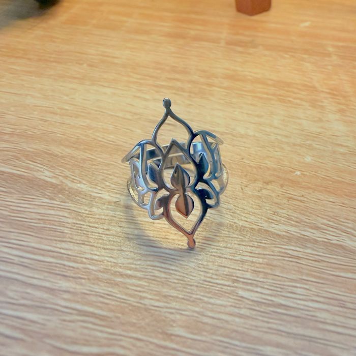 Bague lotus argentée - photo numéro 3