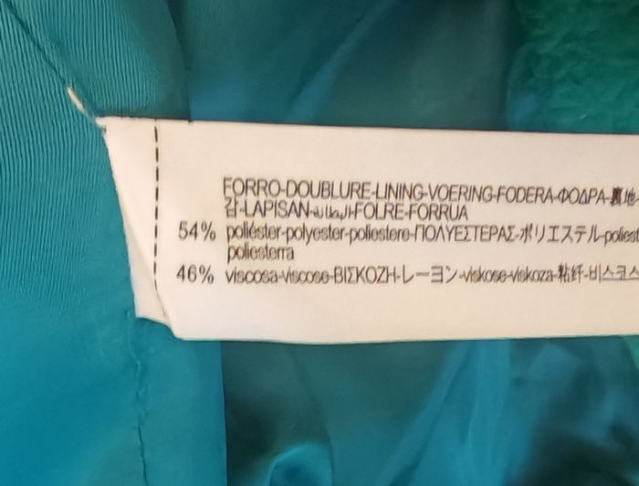 Manteau vert en mouton - Zara taille L - photo numéro 4