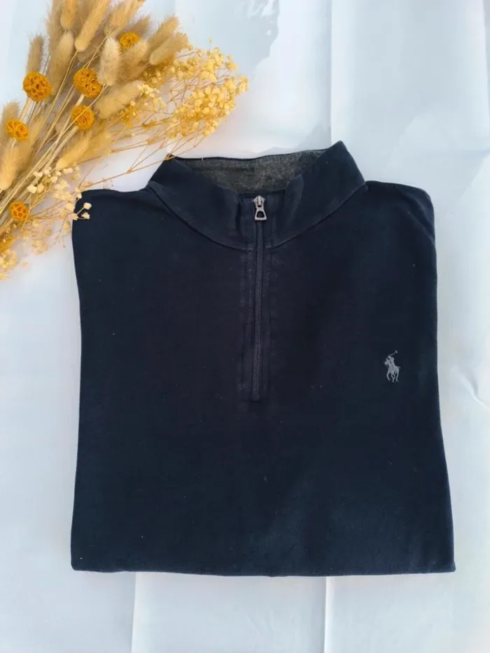 Joli pull homme Ralph Lauren 1/4 zip taille XXL excellent état - photo numéro 2