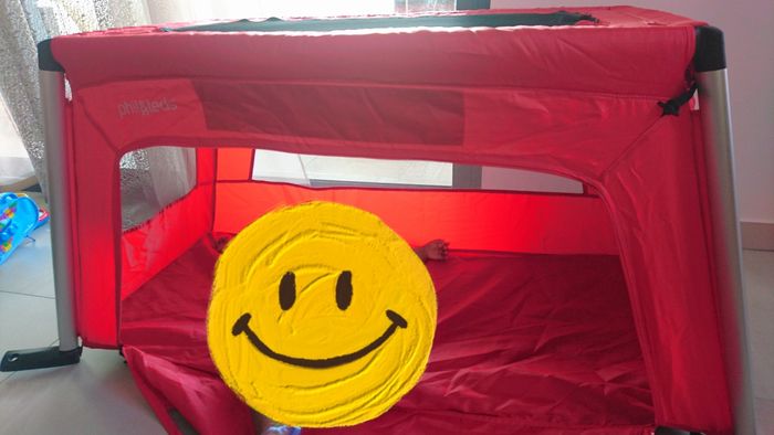 Lit de voyage lit parapluie Phil&Teds traveller rouge - photo numéro 2