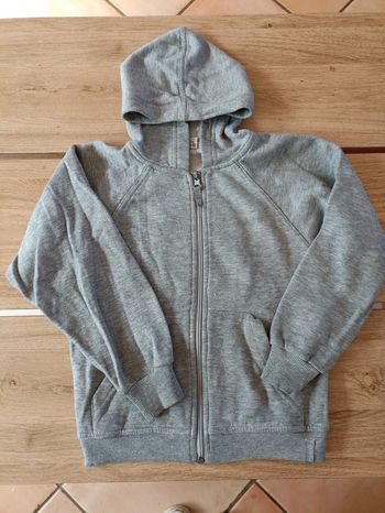 Sweat zippé gris