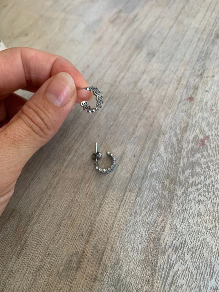 Mini-creoles acier inoxydable - photo numéro 3