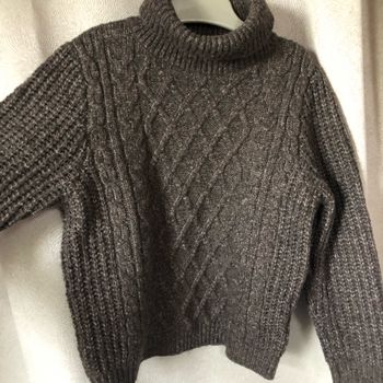 Joli pull laine marron torsadés 3 ans Kiabi