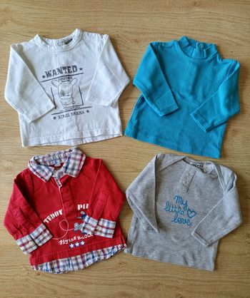 Lot t-shirts manches longues 3 mois