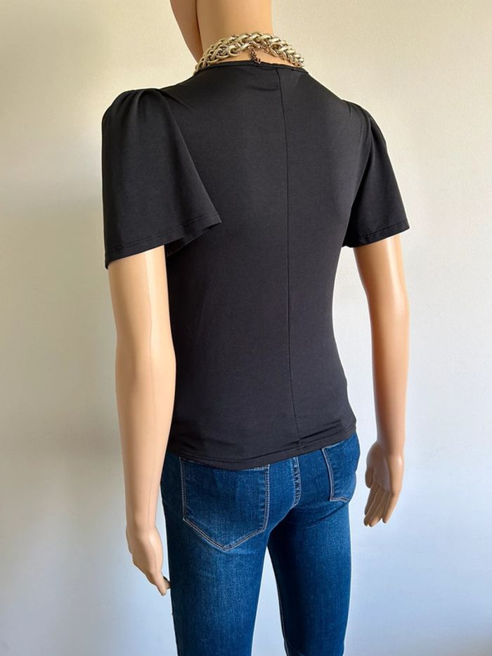 Blouse noire à manches courtes Morgan taille S jamais portée - photo numéro 8