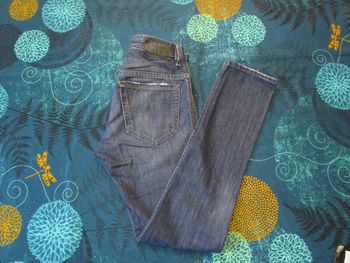 Jean Diesel Industry Thavar coupe Slim skinny 100% Coton W30 L32 Bleu effet délavé (J226)