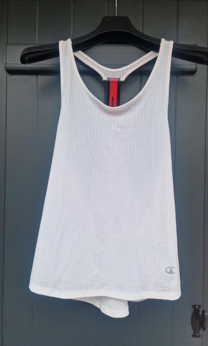 Débardeur blanc champion sport - photo numéro 6