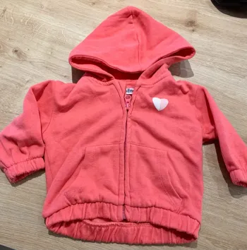 Gilet rose motif Coeur Gemo - Taille 6mois