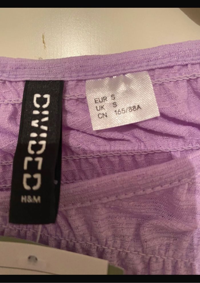 Crop top parme H&M taille S neuf - photo numéro 3