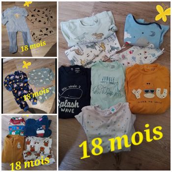 Pyjamas garçon 18 mois très bon état 