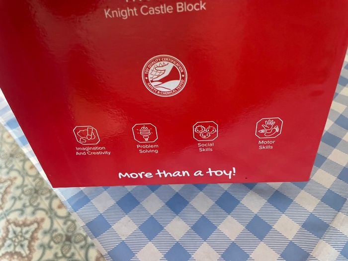 Blocs de jeu en bois - château de chevalier