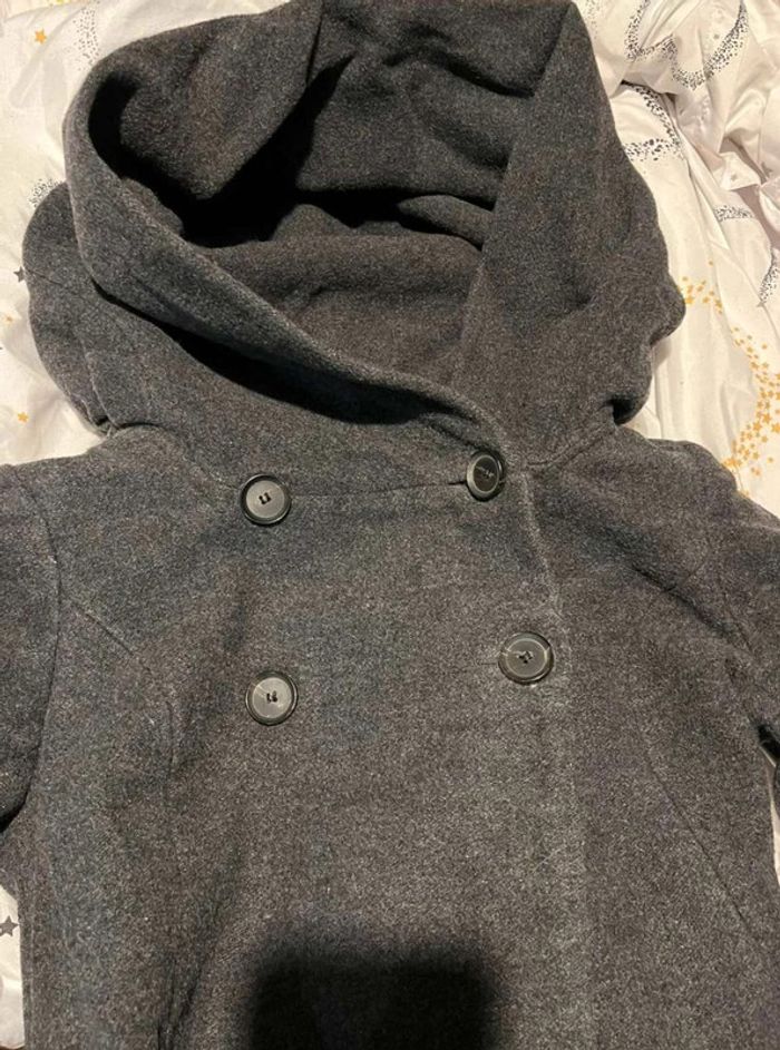 Manteau caban chaperon femme S 36 Zara gris - photo numéro 4