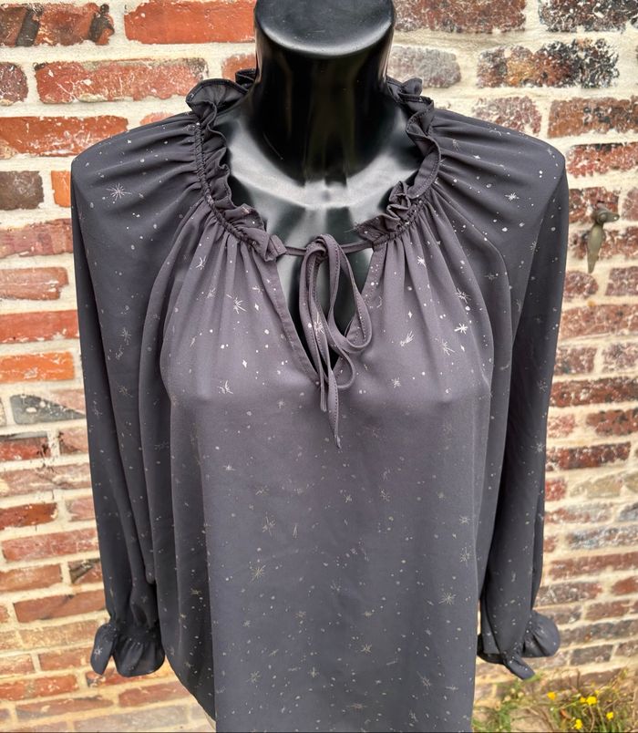 💫Blouse manches longues motif astral – Taille 38 – Camaïeu - photo numéro 2