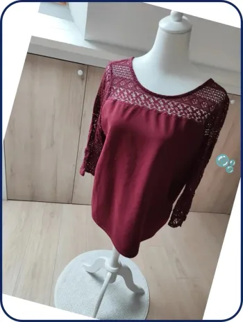 Blouse bordeau
