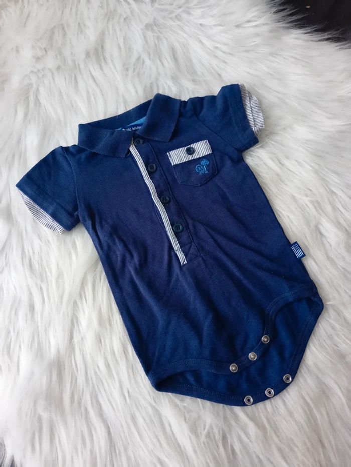Body marine manches courtes original marine  0/3mois - photo numéro 2