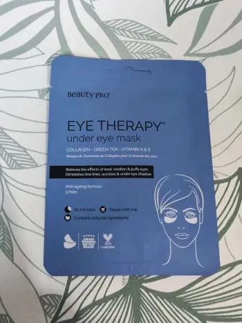 Beauty pro masque de traitementau collagène pour le dessous des yeux anti age 3 paires valeur 7€