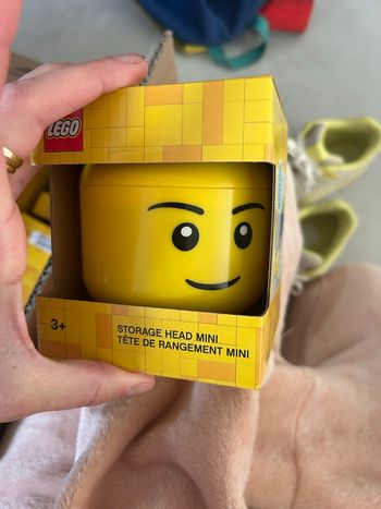Mini tête de rangement lego