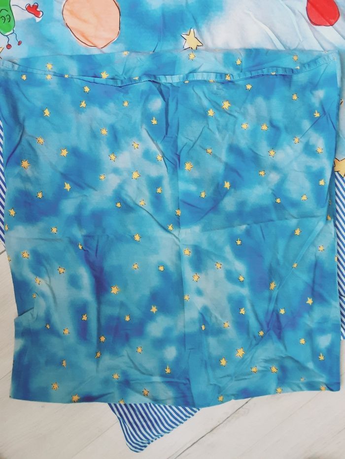 Linge de lit enfant une 1 personne parure de drap Housse de couette et Taie oreiller Espace fusée - photo numéro 4