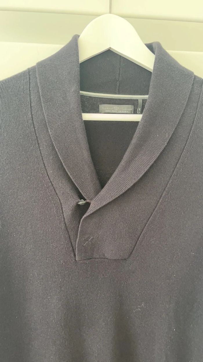 Pull en coton marine homme Ikks XL - photo numéro 3