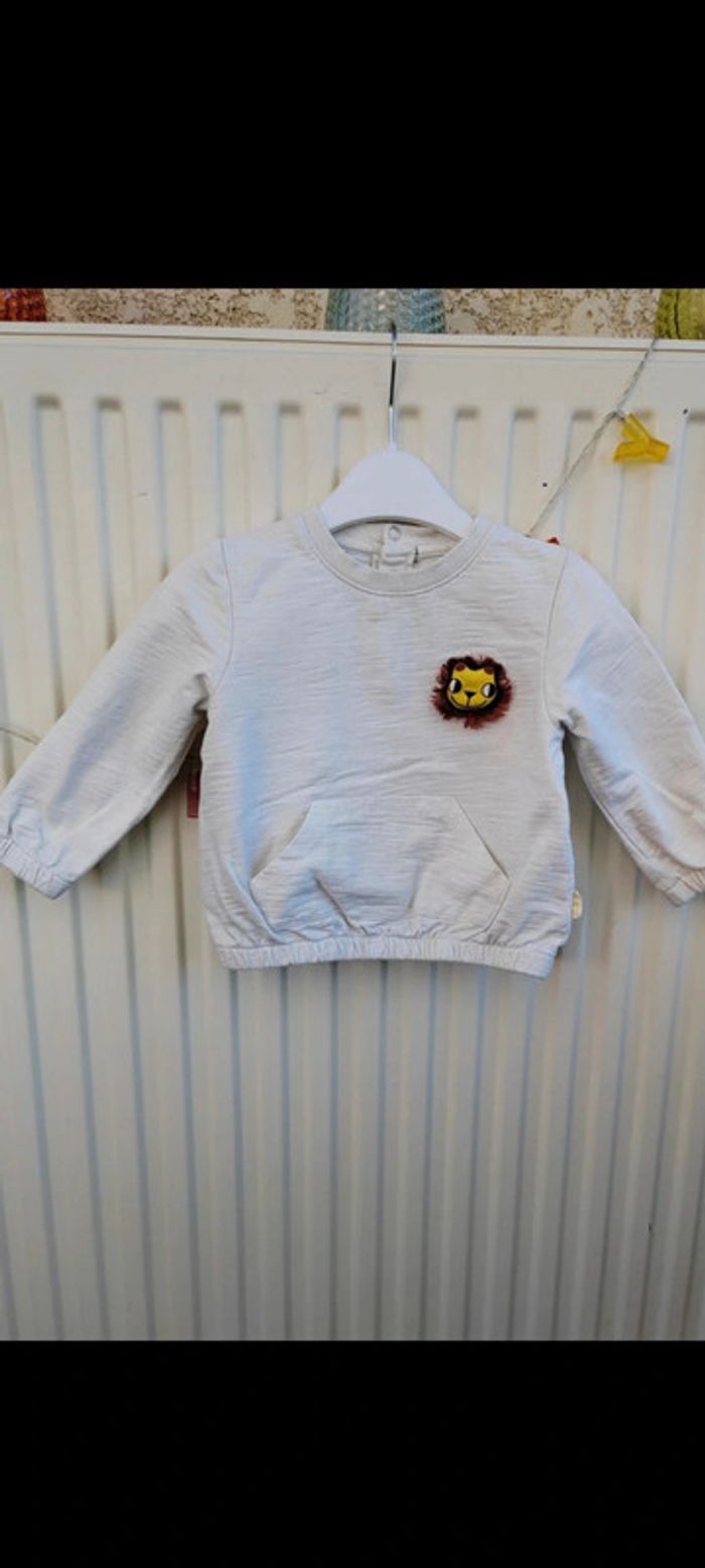 🤍Sweat beige 12 mois Wild Nature