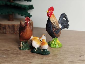 Figurine famille gallinacés Animal de la ferme