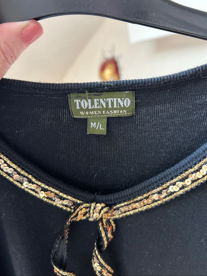 Haut noir et doré - taille M/L - photo numéro 3
