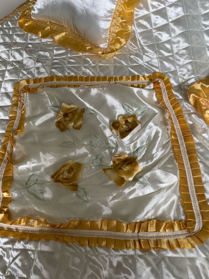 Dessus de lit / couvre lit 2 personnes satiné - photo numéro 4