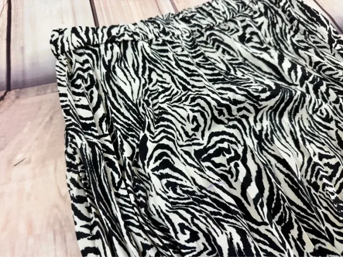 Jupe longue chic et élégante plissée légère et fluide Papillonne - L - motif zèbre - photo numéro 7