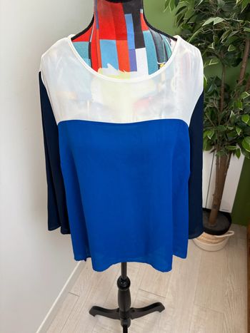 Blouse Atmosphere | Bleu et blanc | Taille 46