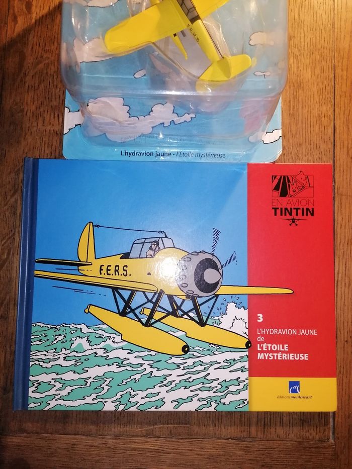 Tintin Avion n3 L hydravion jaune de l Étoile mystérieuse - photo numéro 3