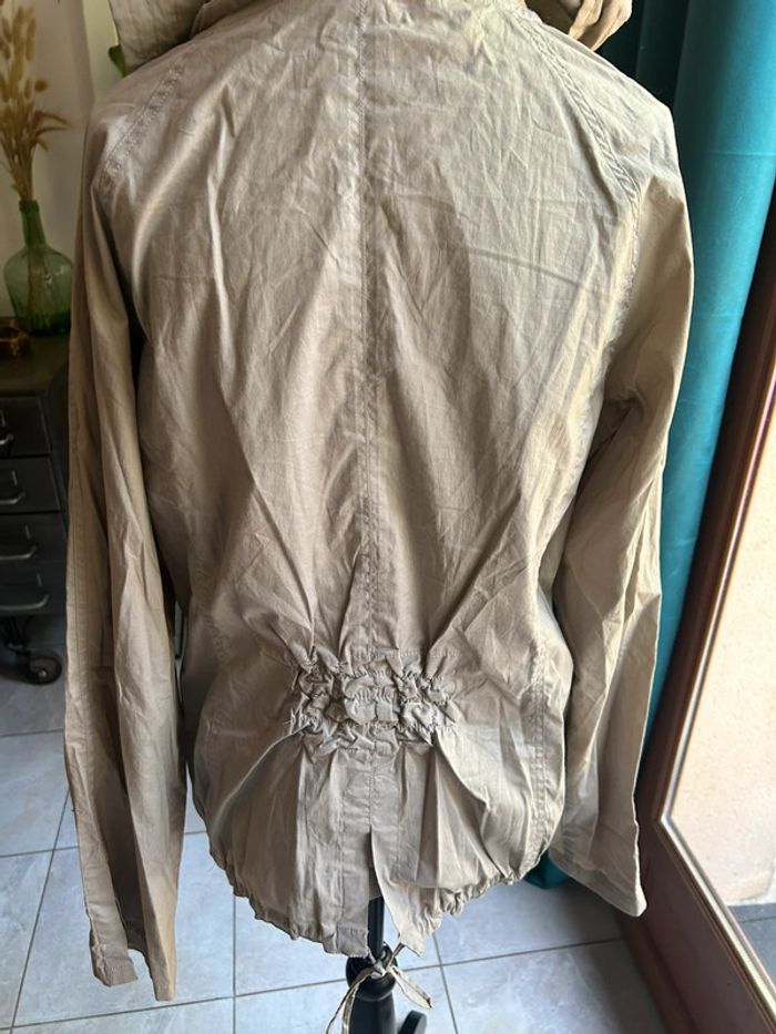 coupe-vent ou veste de mi-saison beige à capuche Lauren Vidal - photo numéro 5
