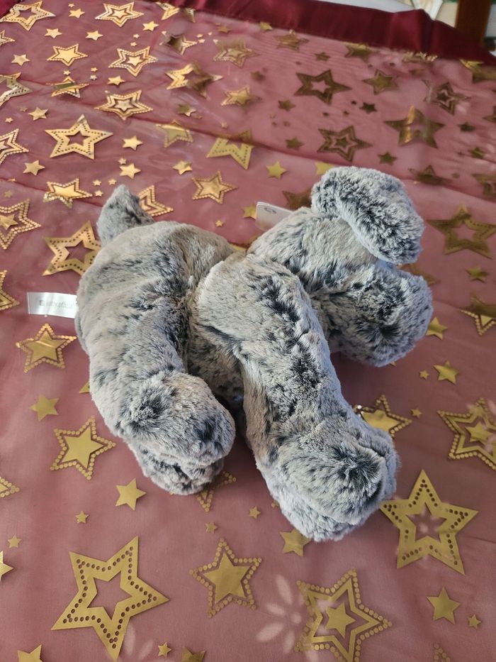 Peluche chien 🐕 velours gris - photo numéro 6
