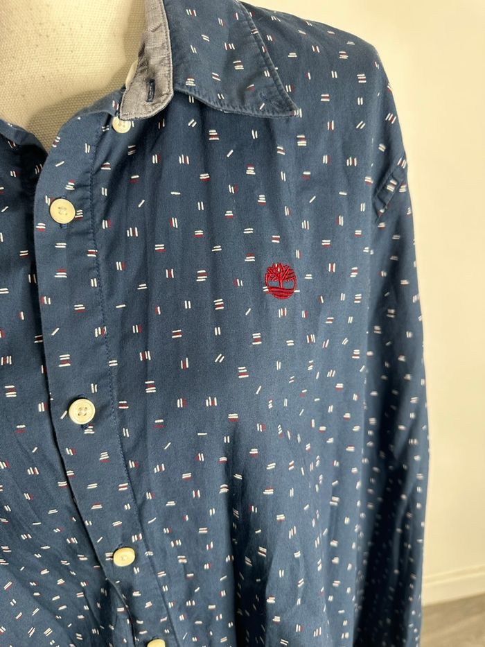 Chemise bariolée bleue marine Timberland TXL - photo numéro 4