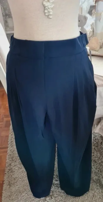 Pantalon chic bleu marine Camaïeu Taille 42 Neuf