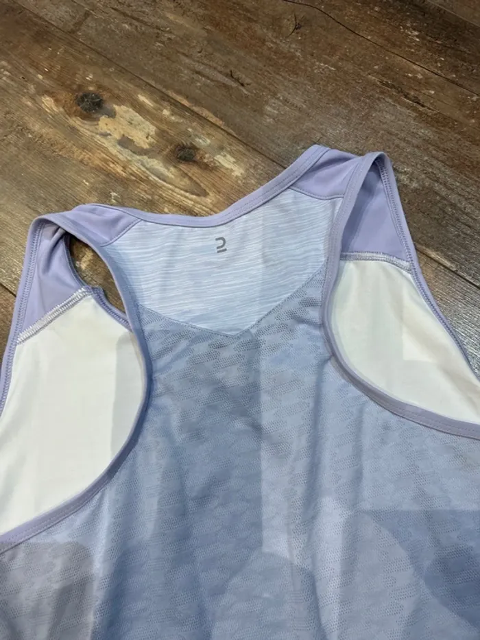 Maillot débardeur vélo mauve/gris - photo numéro 6