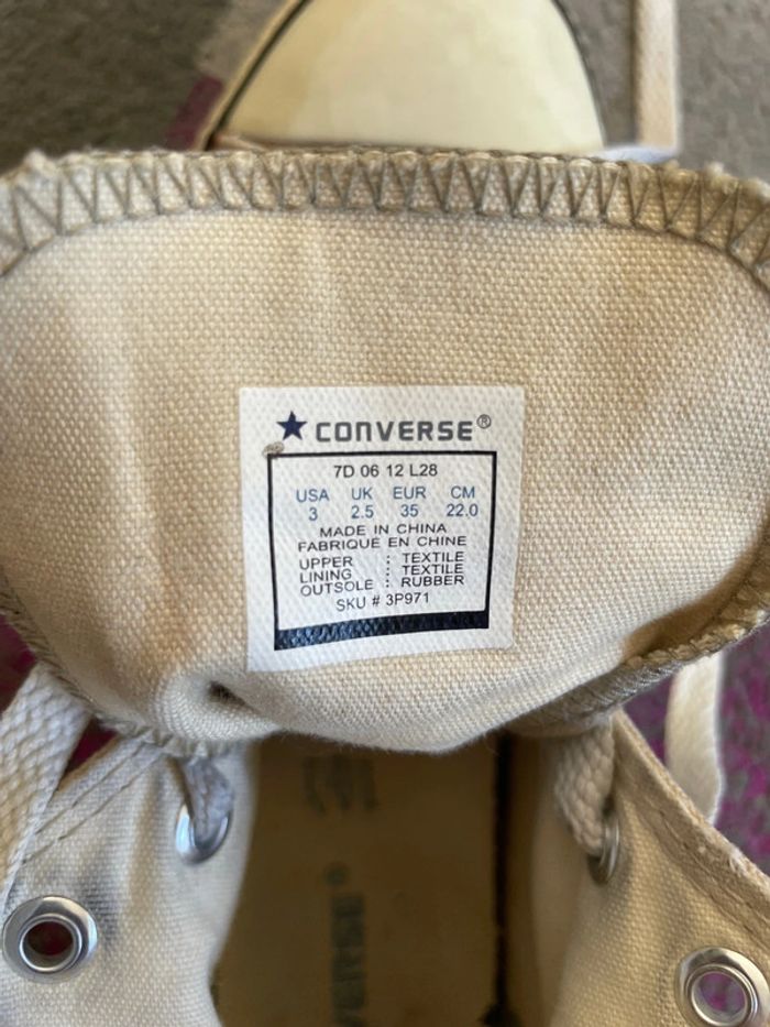 Baskets beige Converse taille 35 - photo numéro 4