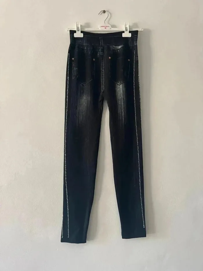 Jegging à strass - Taille 36 - photo numéro 6