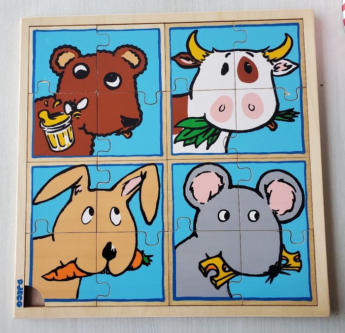 Puzzle en bois animaux