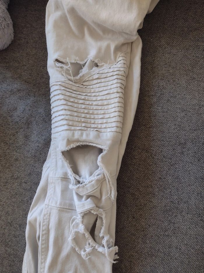 Pantalon blanc homme taille 34 S h&m - photo numéro 5