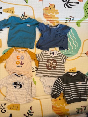 Lot t shirt 9 mois 