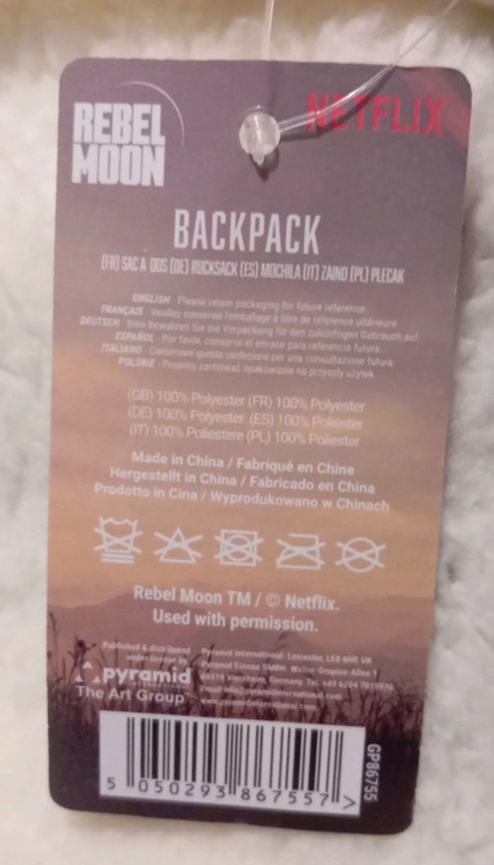 Beau Sac a Dos Neuf Rebel Moon Serie Netflix - photo numéro 7
