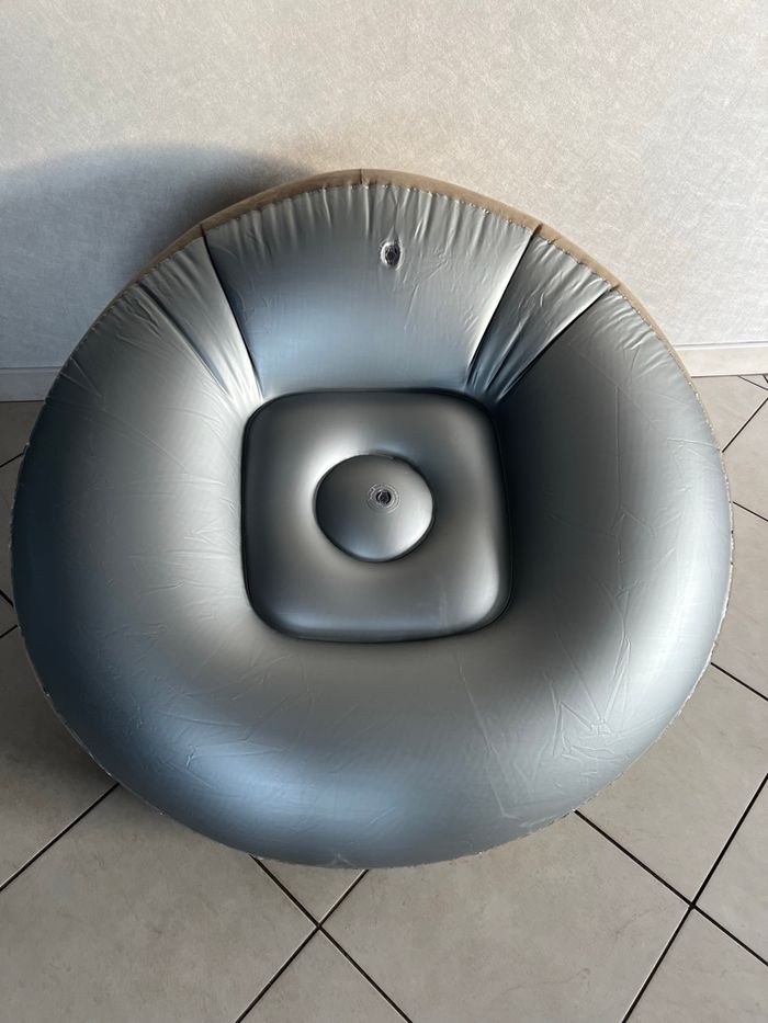Joli pouf, gonflable taupe - photo numéro 8