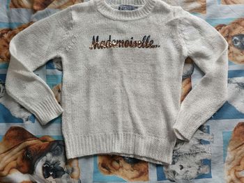 Pull en maille fin blanc