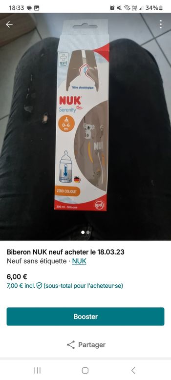 Biberon Nuk tout neuf