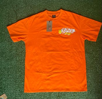 T-shirt streetwear orange vif - Neuf avec étiquette - Taille XL