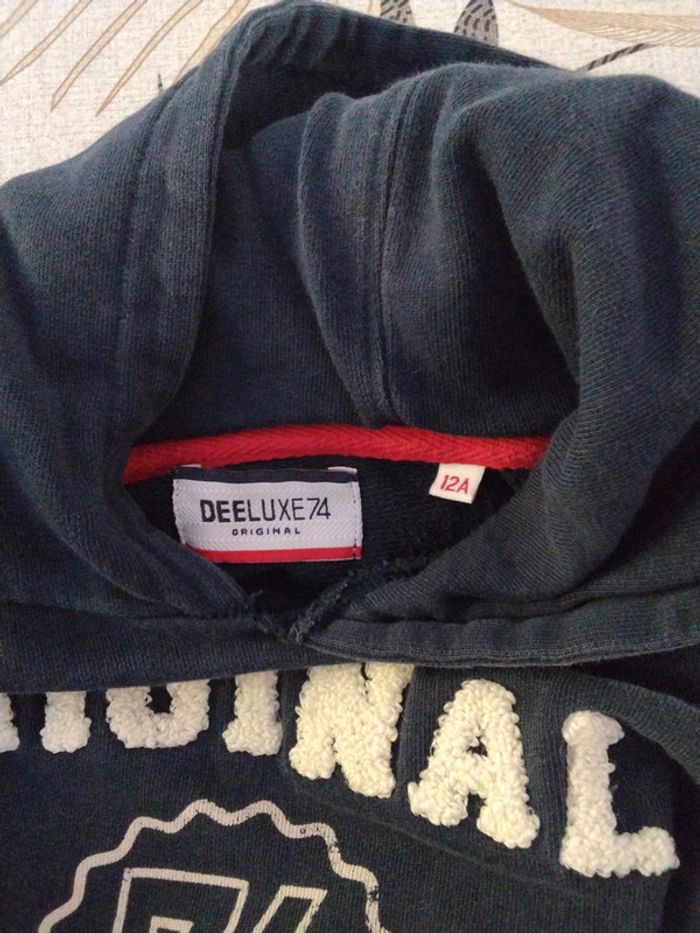 Sweat à capuche Deeluxe 74 bleu marine 12 ans - photo numéro 5